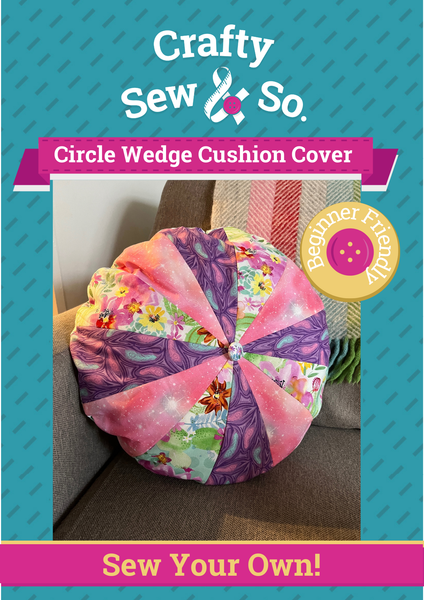 Crafty Sew & So Circle Burst Cushion Cover PDF Sewing Pattern