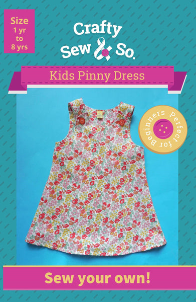 Crafty Sew & So Kids Pinny Dress PDF Pattern