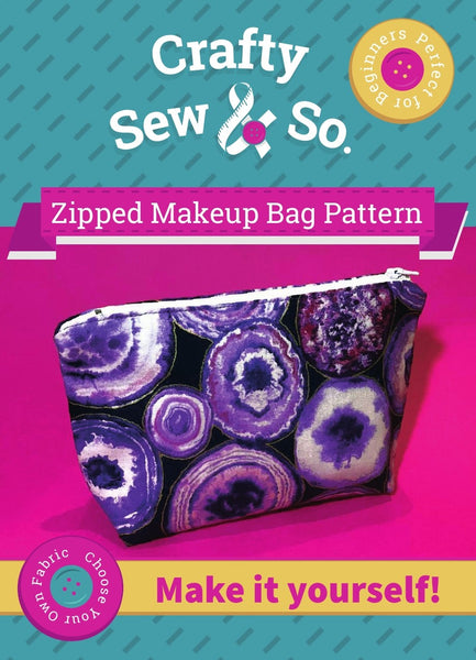 Crafty Sew & So Make Up Bag PDF Pattern