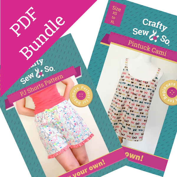 PJ Frill Shorts and Cami Top PDF Pattern Bundle
