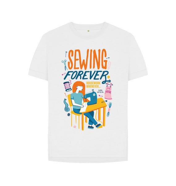 White Sewing Forever Relaxed Fit T-Shirt