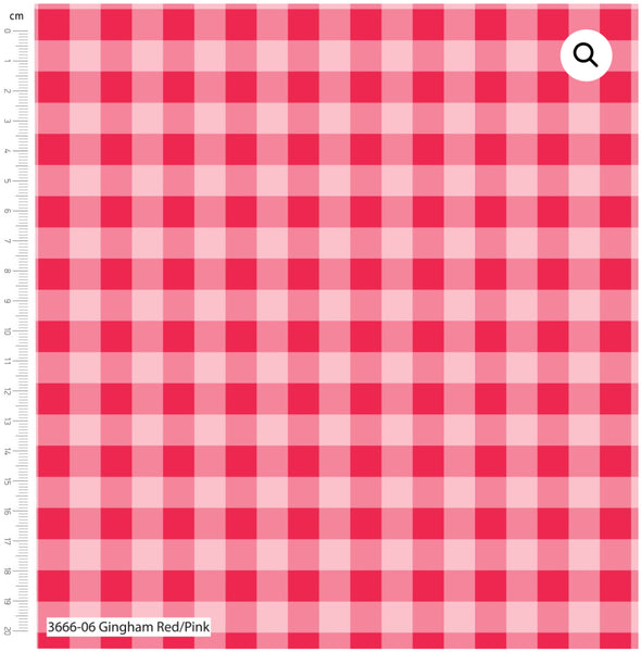 Crafty Pie Red and Pink Gingham Viscose