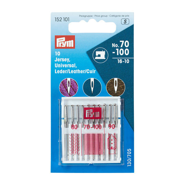 Prym Jersey, Universal and Leather Sewing Machine Needles Multipack