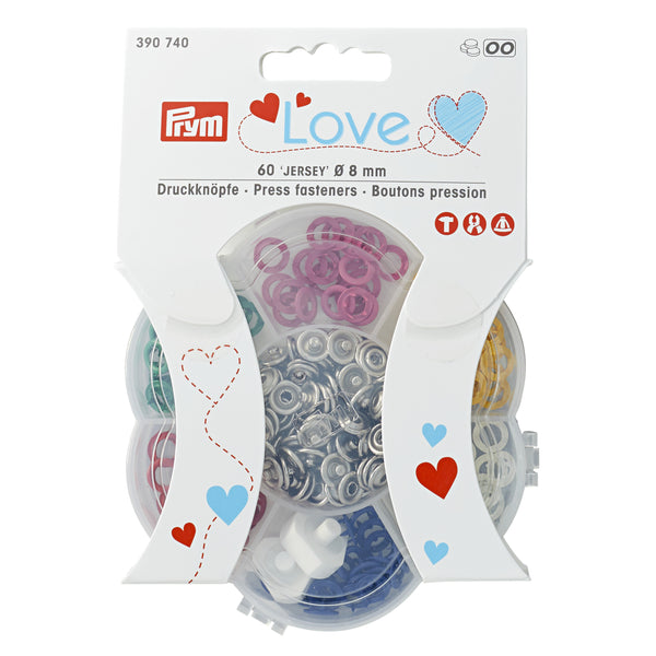Prym Love Jersey Snap Fasteners in 6 colours