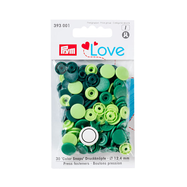 Prym Love Colour Snaps - Green