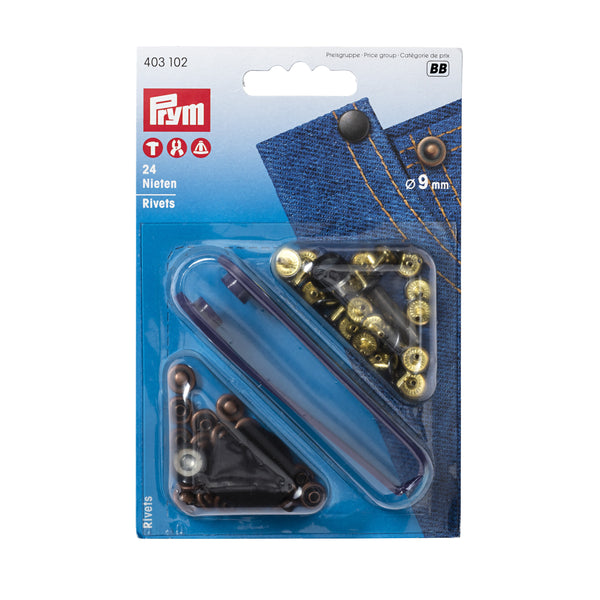 Prym Brass Jeans Rivets