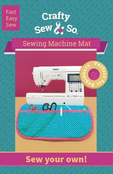 Crafty Sew & So Sewing Machine Mat Paper Pattern