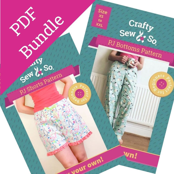 Crafty Sew & So Pyjama Bottoms and Shorts PDF Pack
