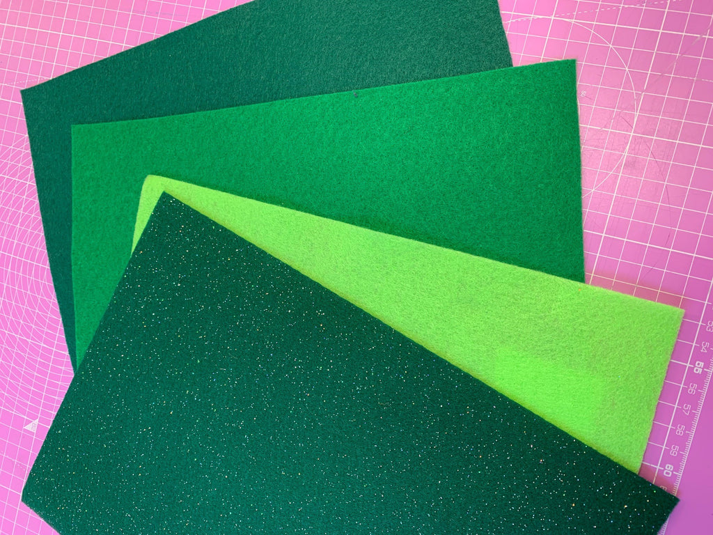 Meadow Green 6 Square - Felt Sheets - Craft Felt Material - CelloExpress