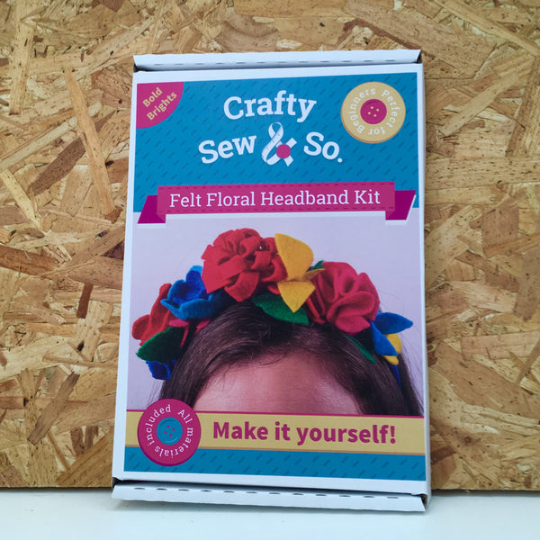 Felt Floral Headband Kit - Bold Brights