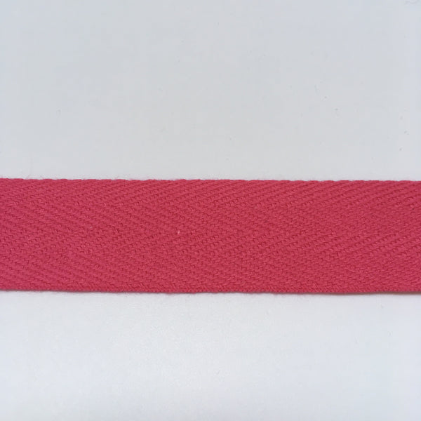Cotton Herringbone Tape 2cm Wide - Navy, Purple and Pink